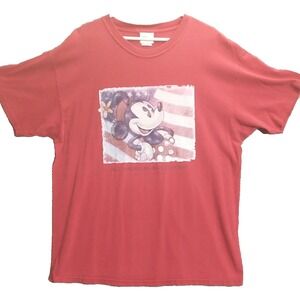 Disney Store Minnie Mouse All American Sweetheart Red Graphic T-Shirt XXL LA1311
